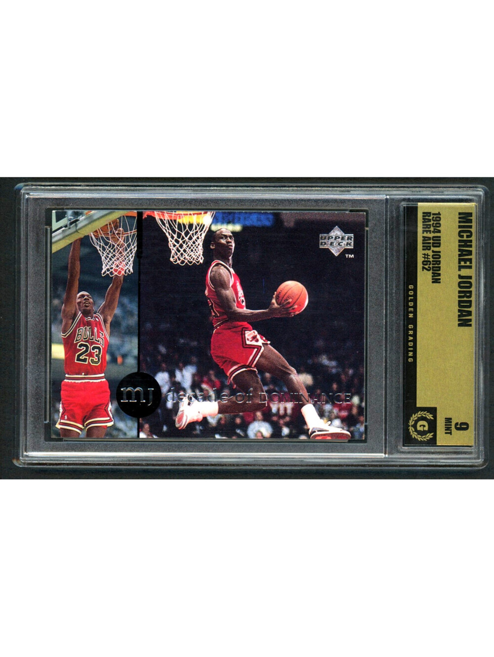 1994 Upper Deck MJ Rare Air #62 Michael Jordan Bulls HOF Graded Mint 9